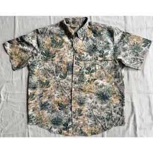 Game Guard Men's Desert Cactus Camo Vented Fishing Shirt Size Medium Outdoor